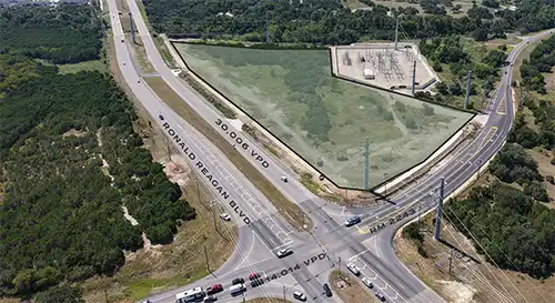 aerial photo of commercial real estate property in texas