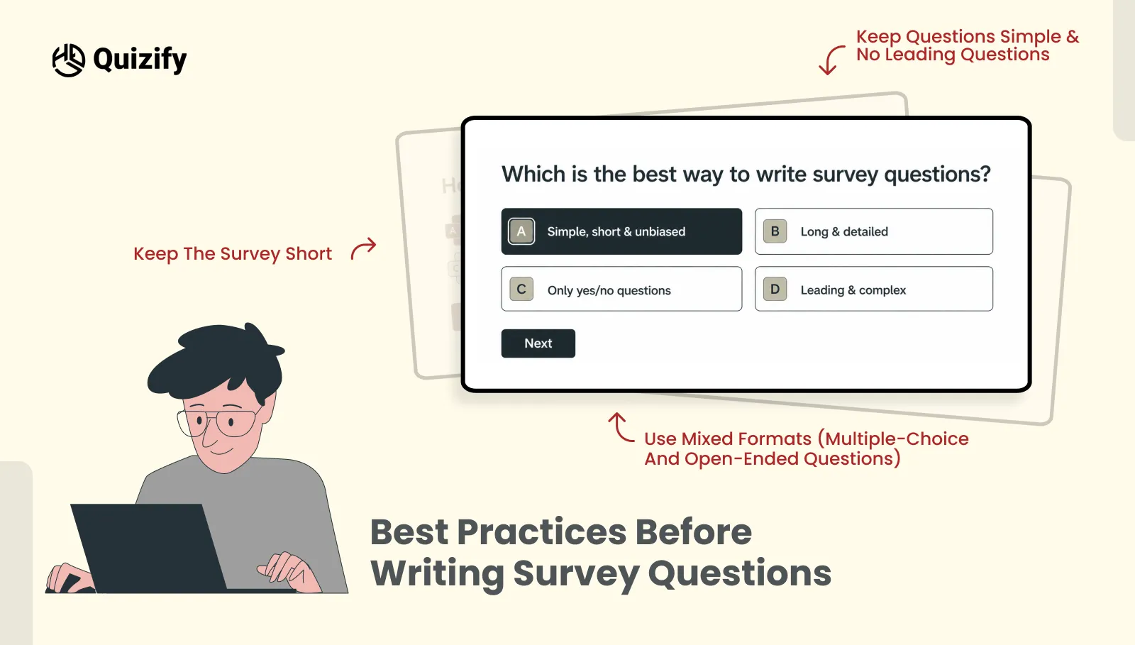 Best Practices Before Writing Survey Questions - Quizify.io