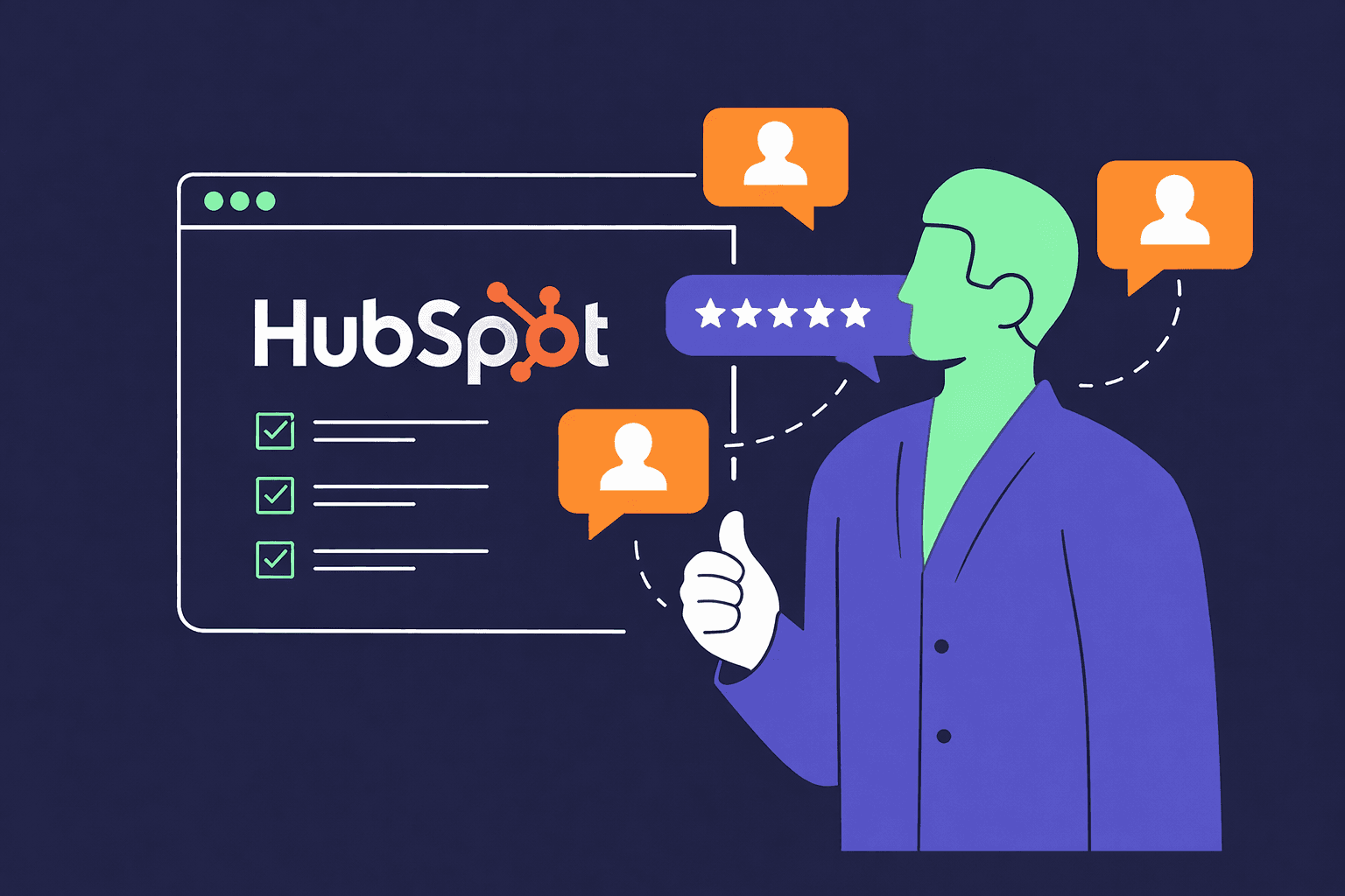 Hubspot image man with thumbs up