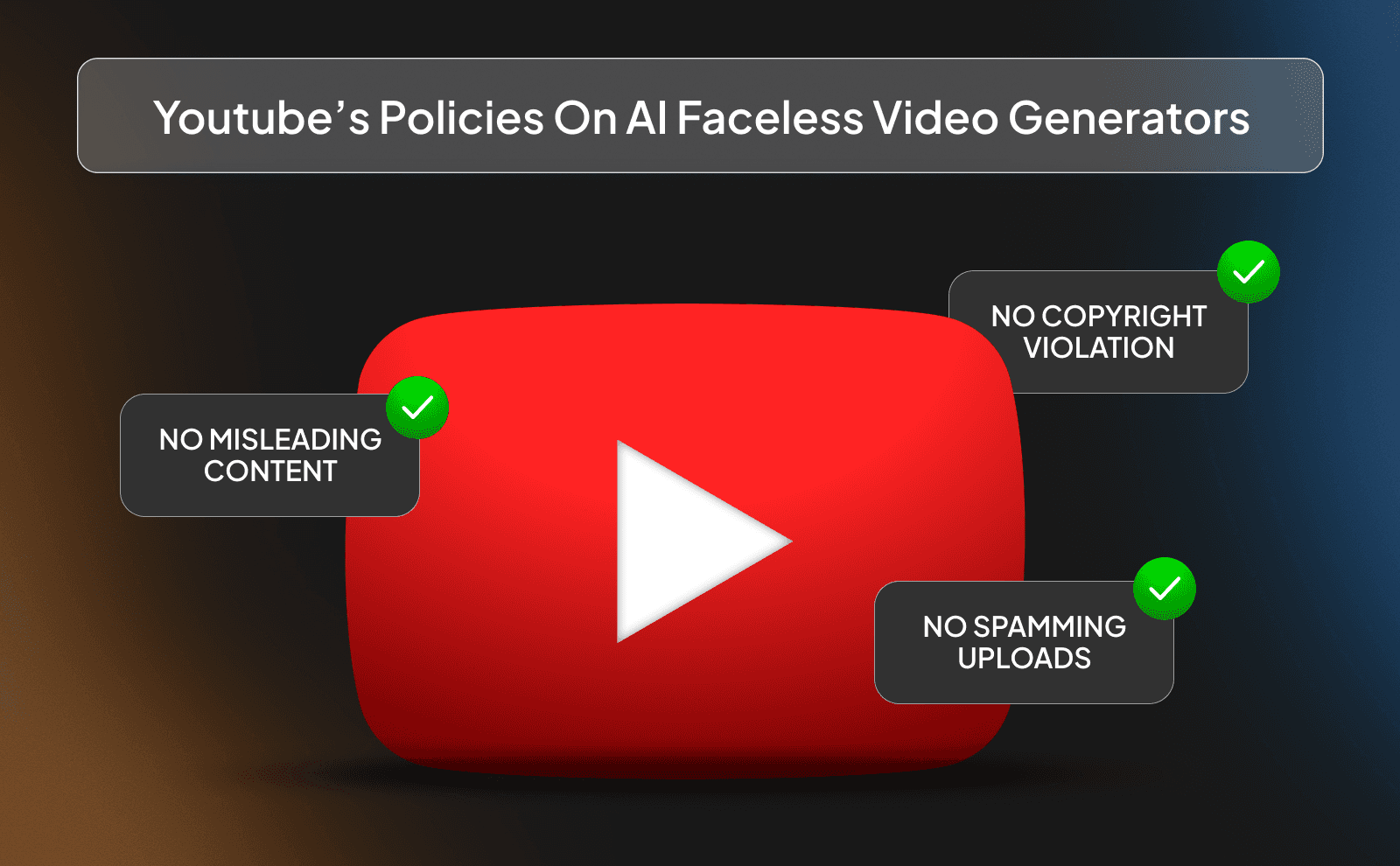 Youtube’s policies on AI faceless video generators