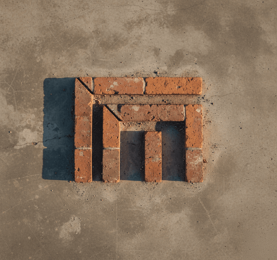 Rosales Masonry Logo made of Bricks