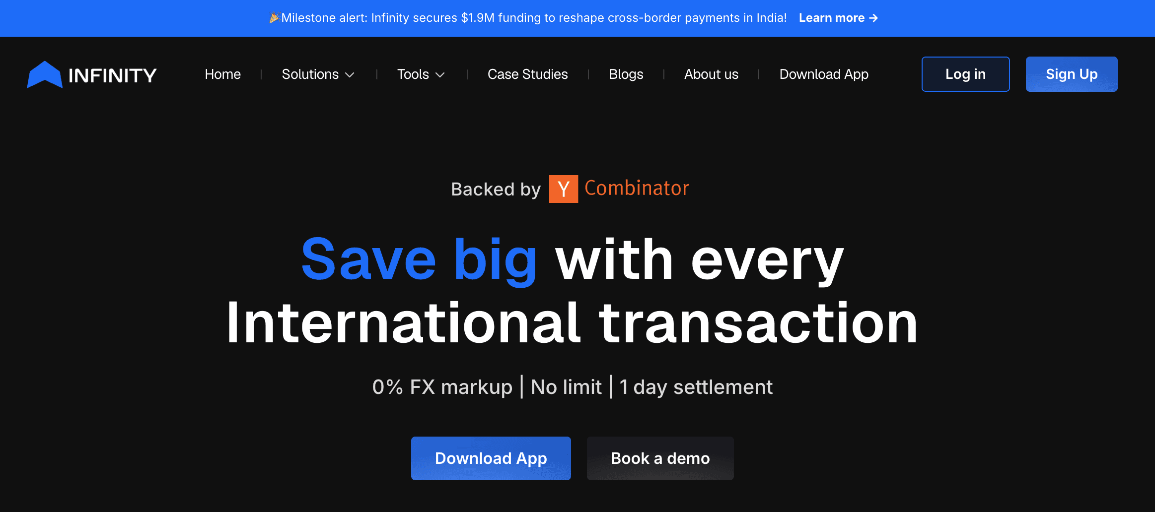 InfinityApp international payment