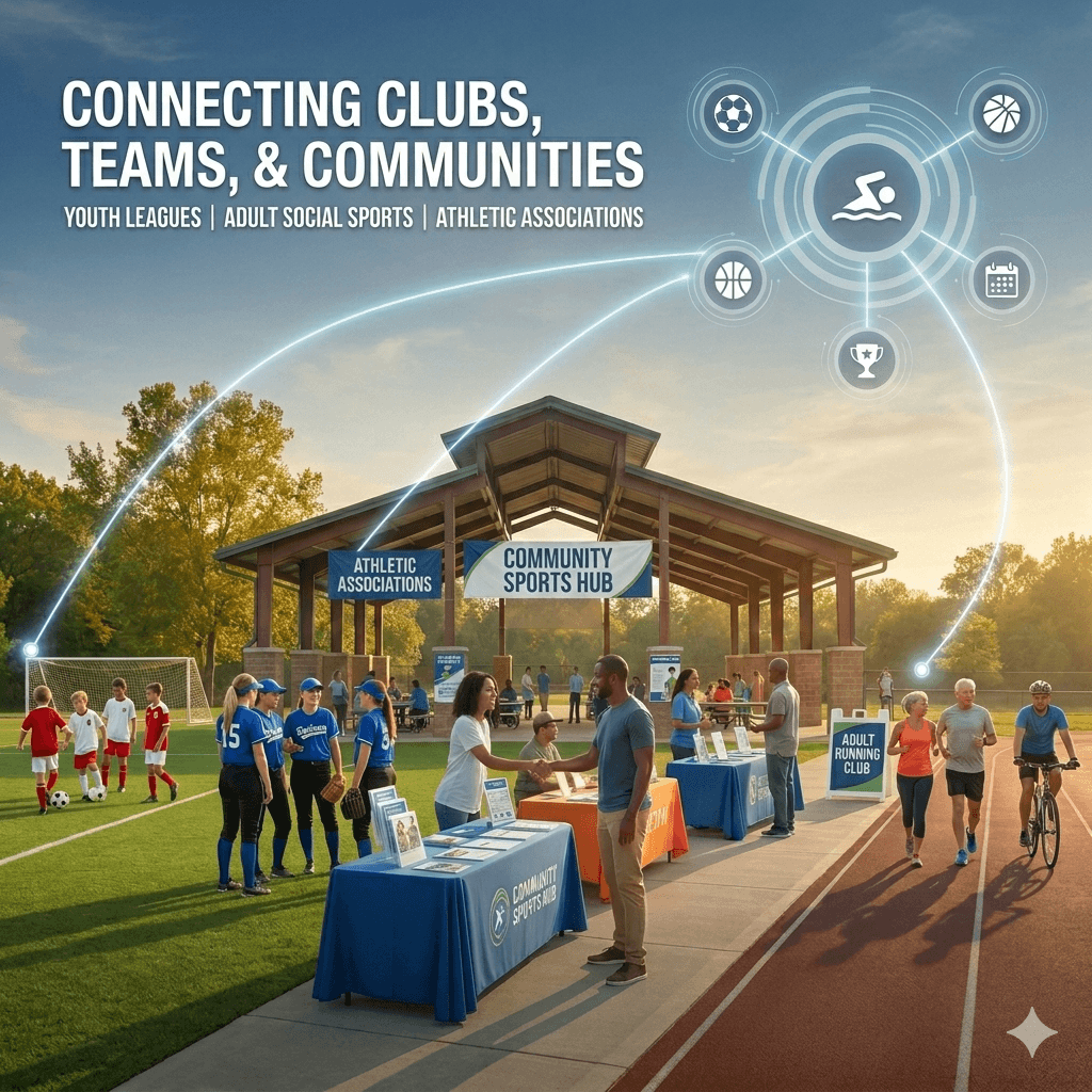 Sports clubs, youth and adult teams, athletic associations