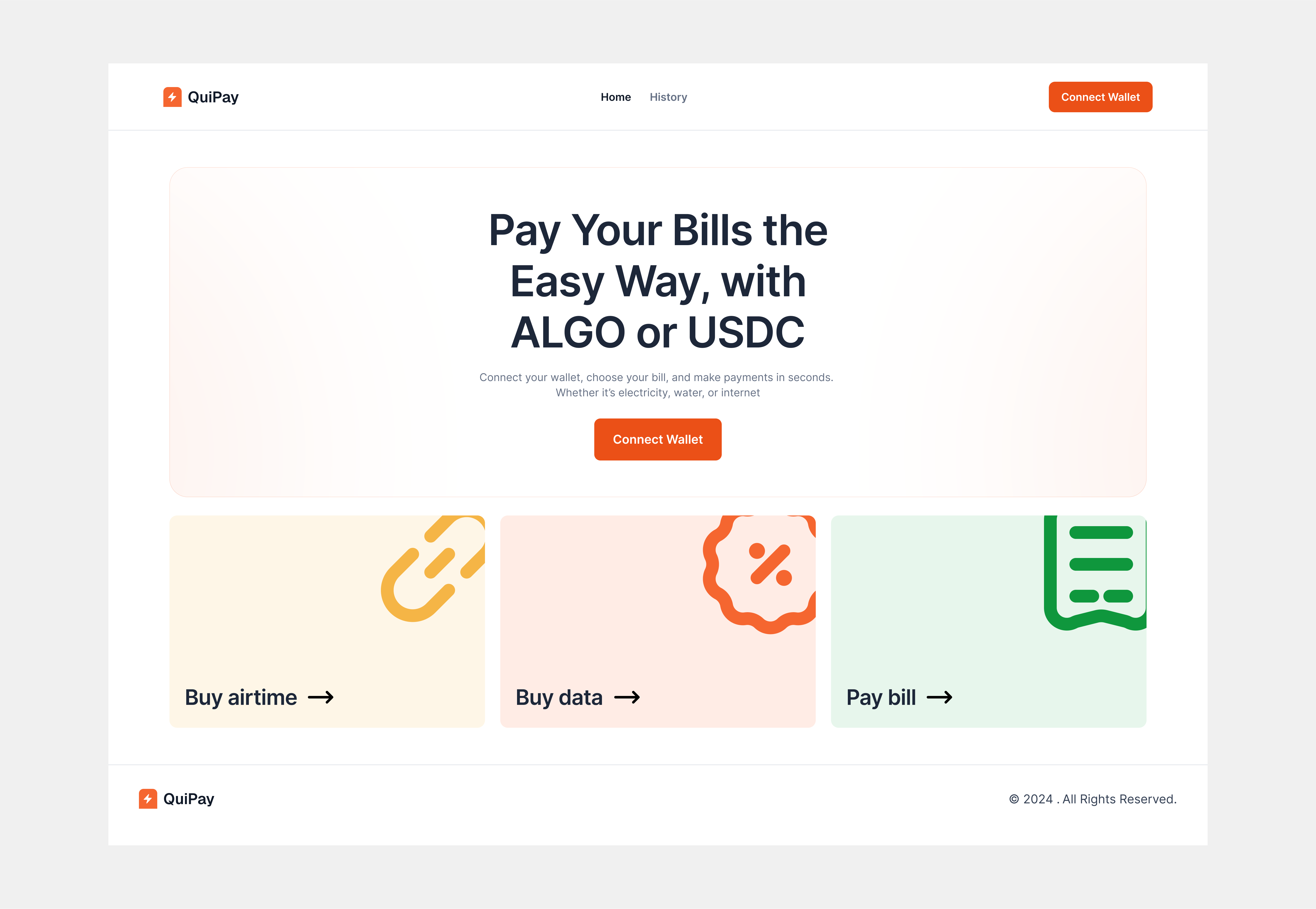 A UI shot for QuiPay