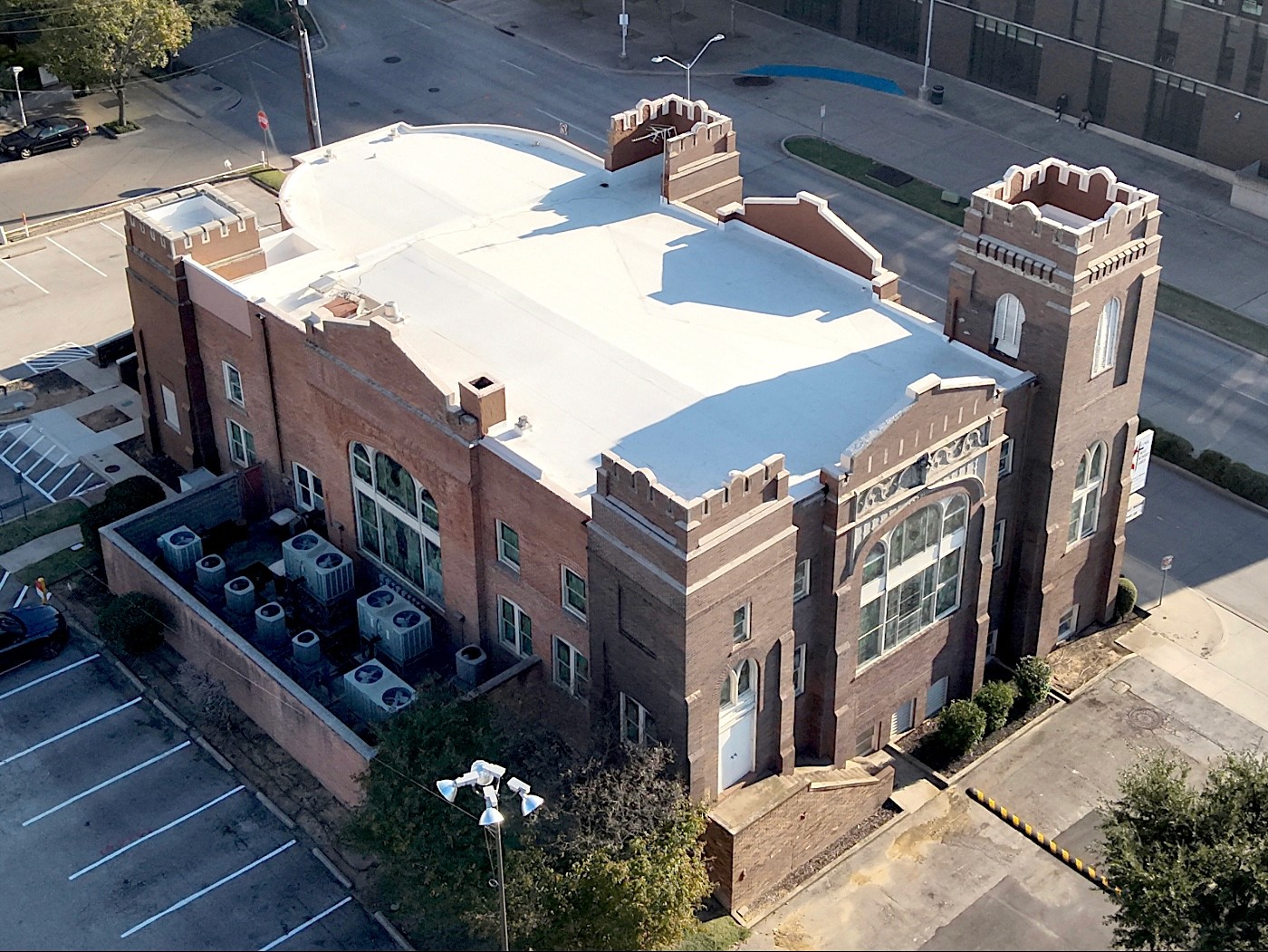  Commercial Roof Restoration for Historic Landmark: St. Paul Church Dallas, completed by Arington Roofing 