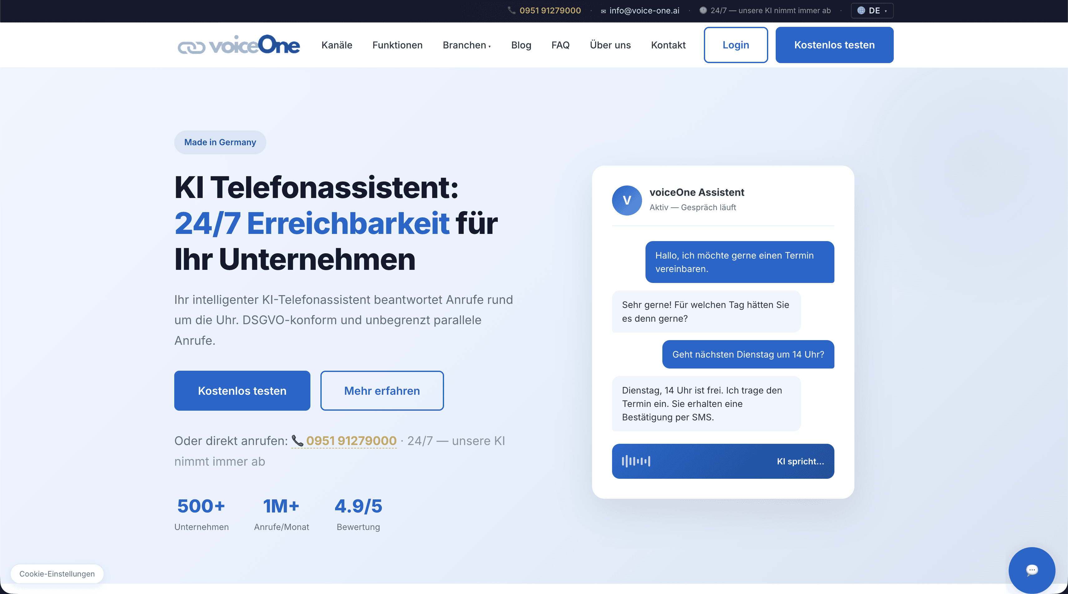 voiceOne Website