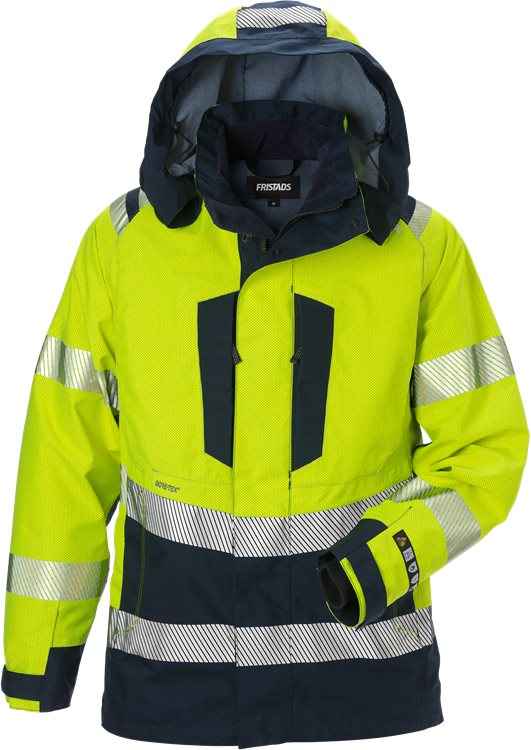 Warme winterjas dames voor werk — FRISTADS Flamestat high vis GORE-TEX PYRAD® shelljack dames klasse 3 4195 GXE