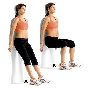 Wall Squat: