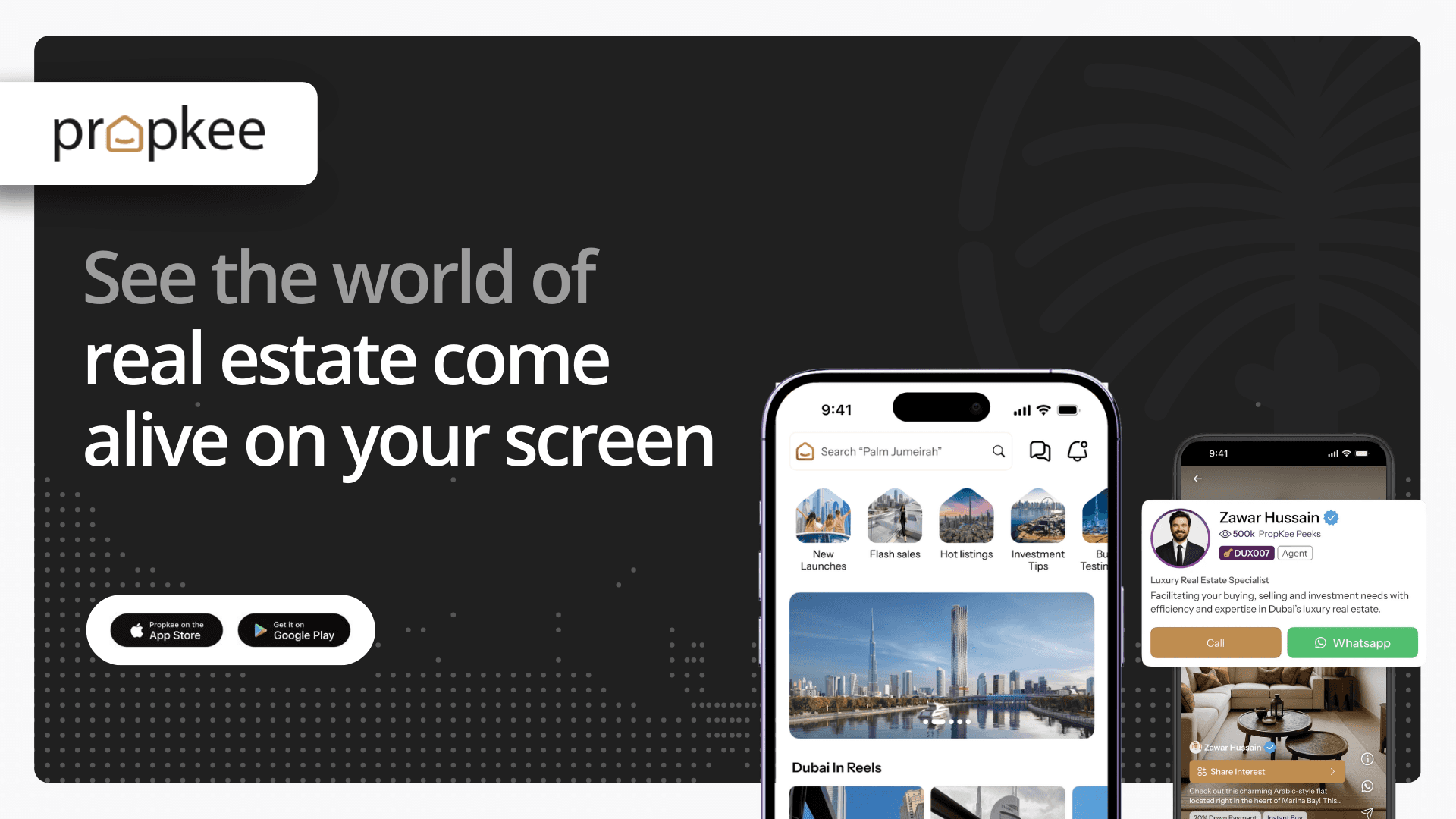 Pitch deck design mockup for Propkee