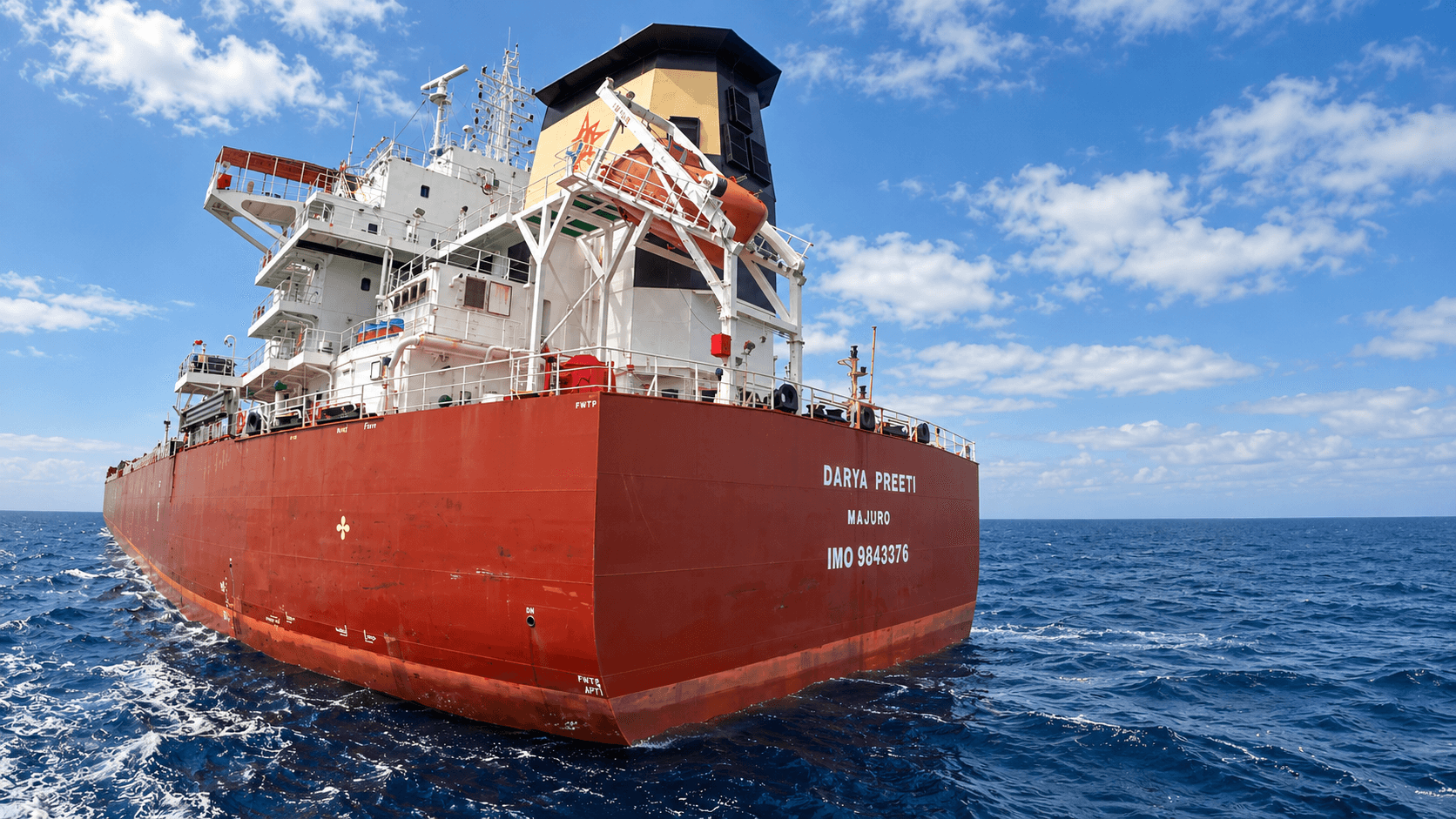 Bulk carrier DARYA PREETI at Santos Anchorage, Brazil, featured in CARGOWARD®’s January–September 2026 maritime operations update.