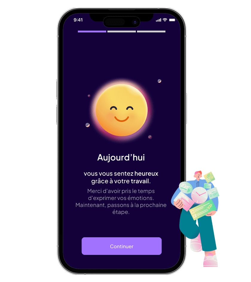 A mockup with 3 screens from jop portal app