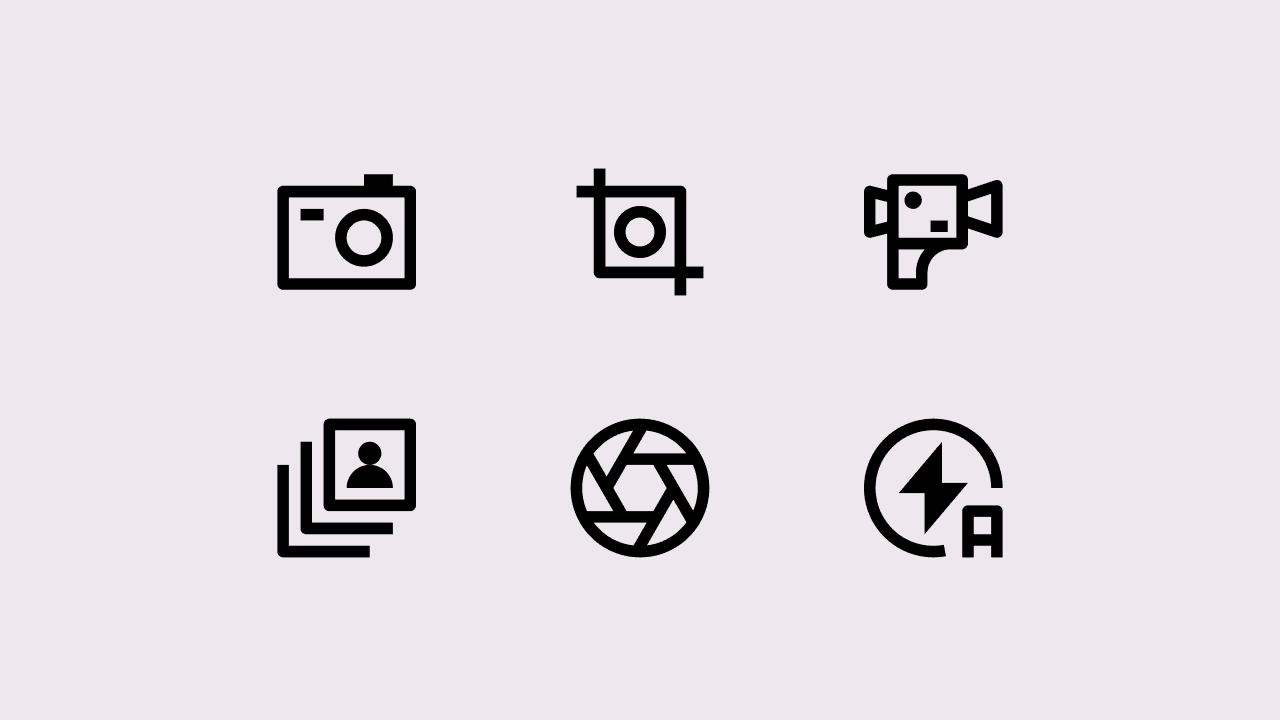 Nova Line Photo and Video Icon Set