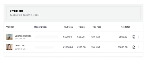 Lumanu supports audits with centralized tax records