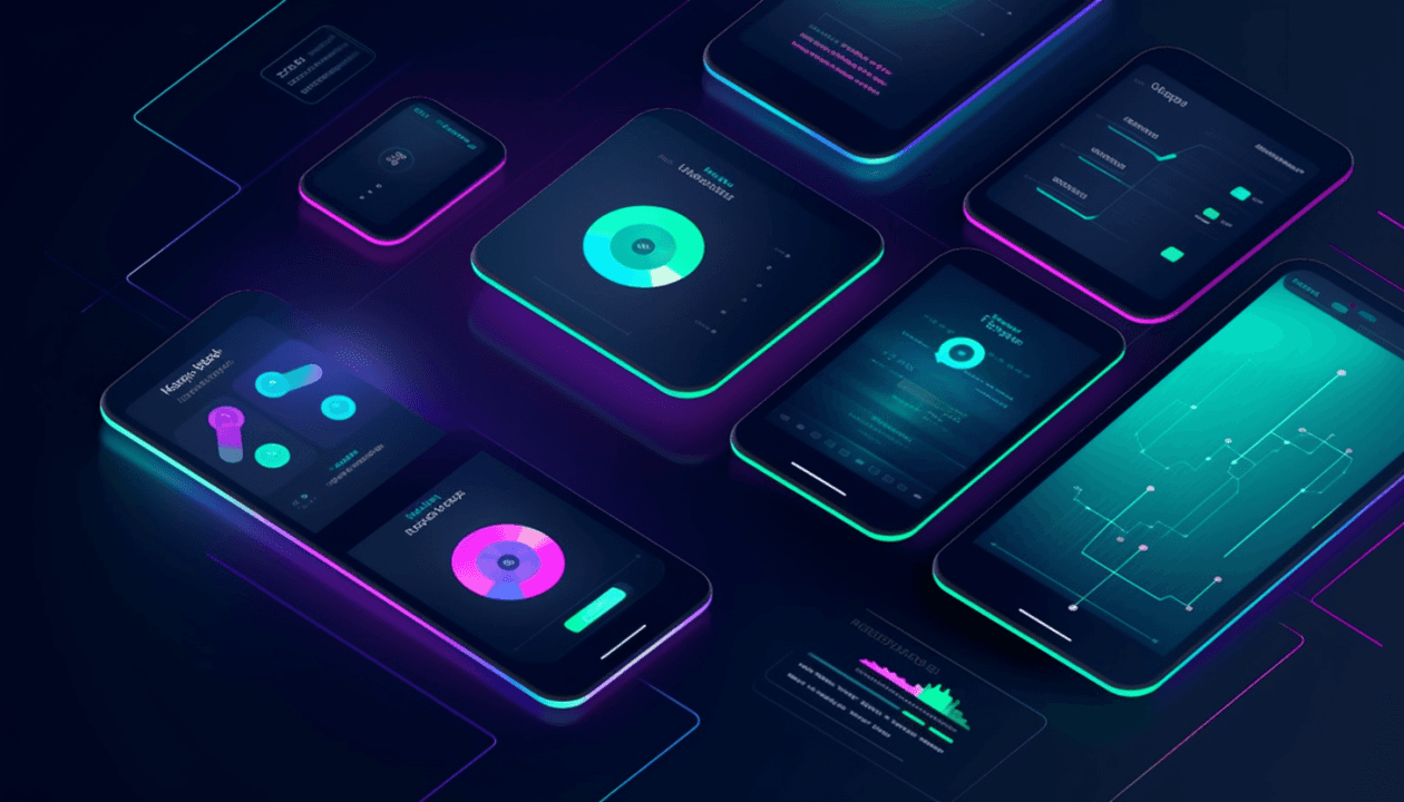 A multicolor UI UX sample
