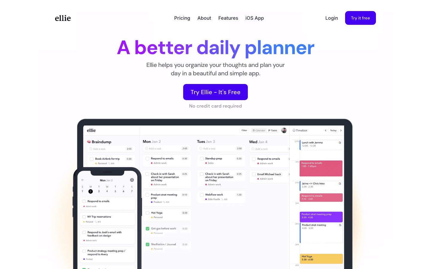 Ellie daily planner