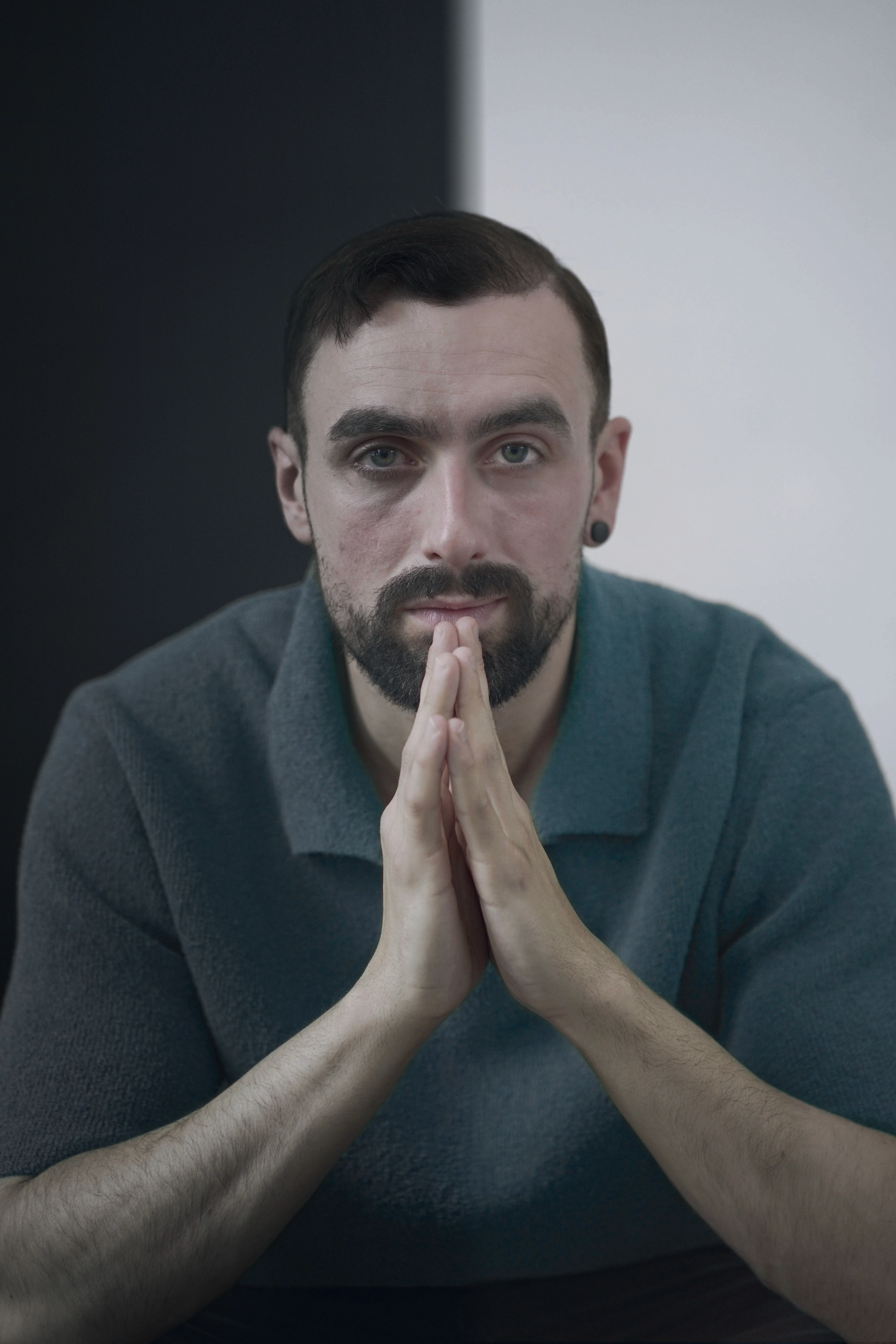 Stylish model in crowd