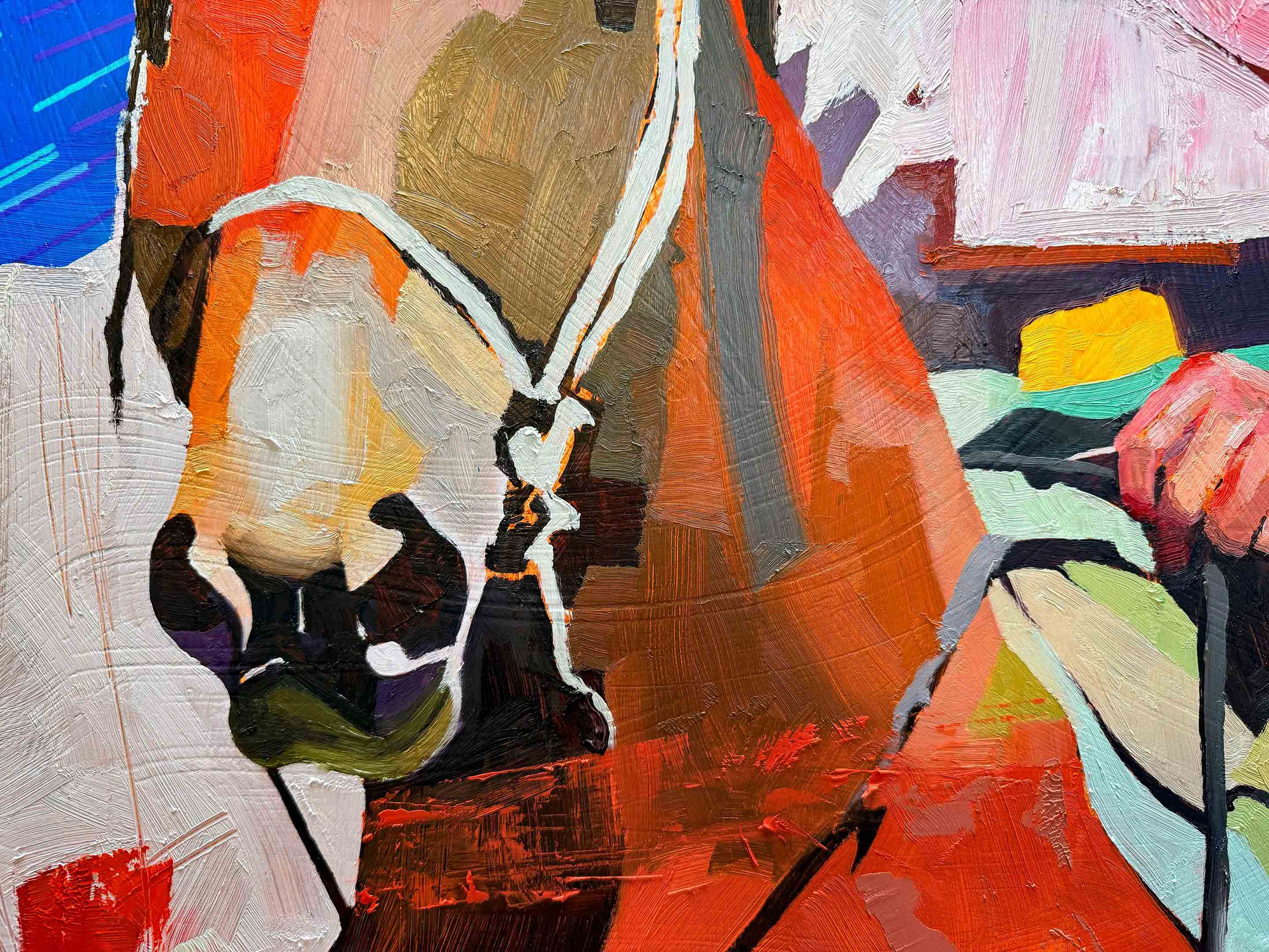 close up detail of horse