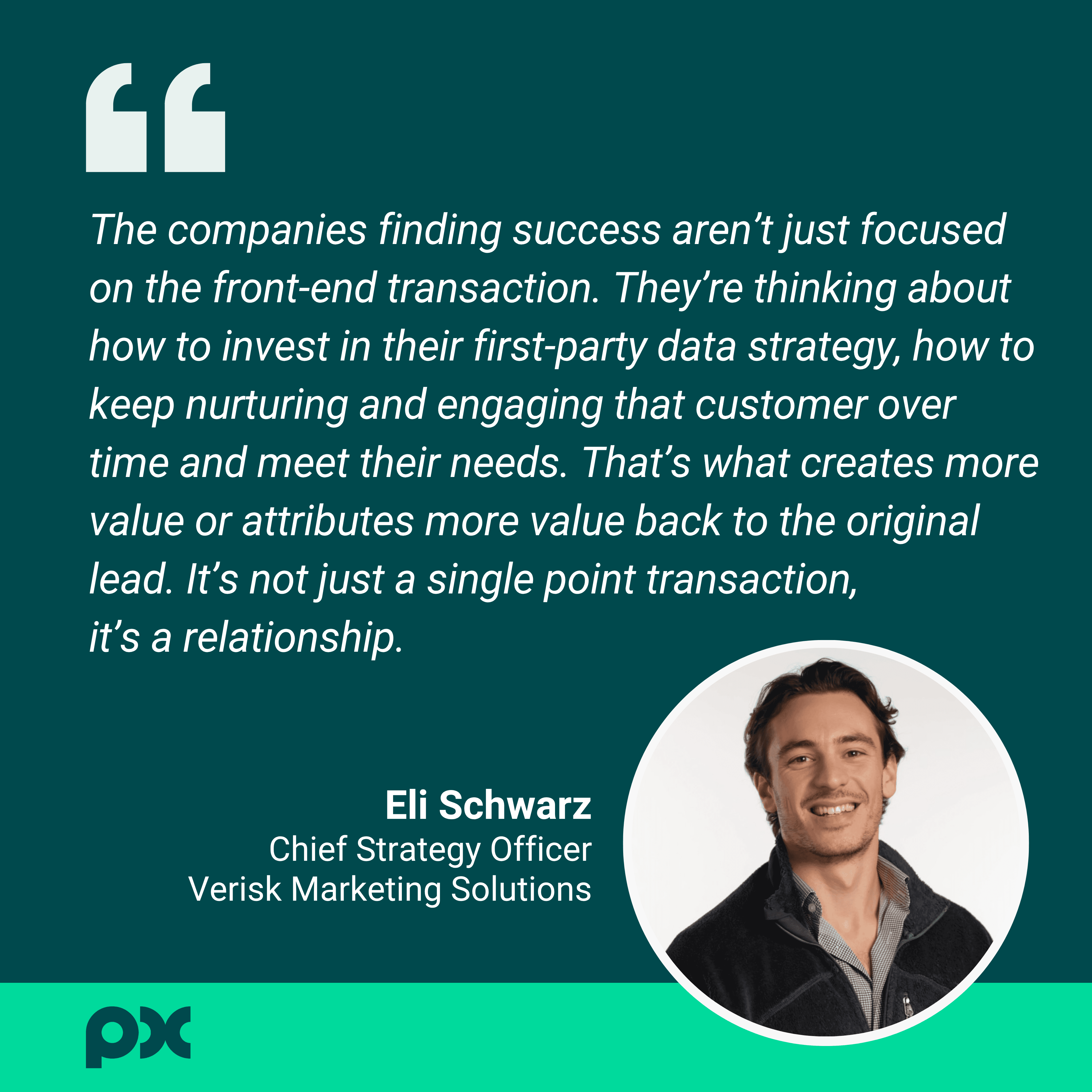 li Schwarz, Chief Strategy Officer at Verisk Marketing Solutions, on using first-party data and customer relationships to create more lead value.