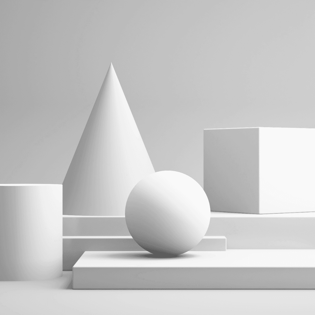 Geometric shapes in graphic design layout