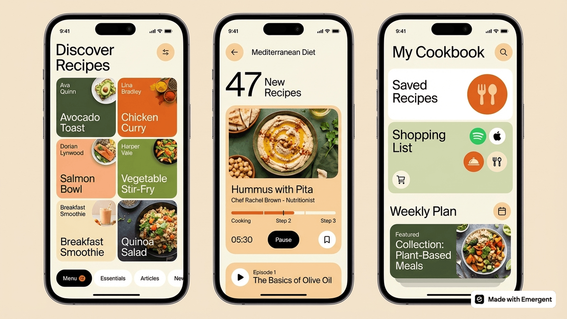 Meal Mentor App Made with Emergent