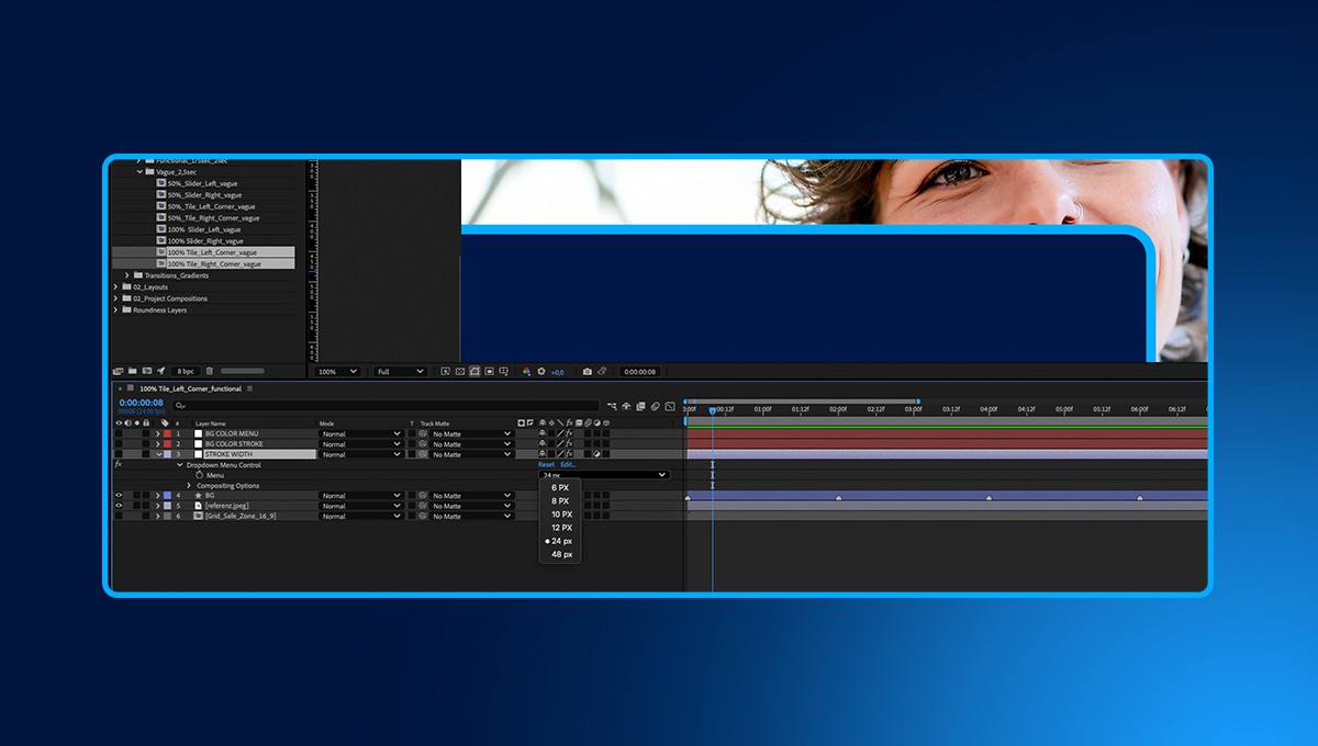 Family standing in a lush green field with tractor.