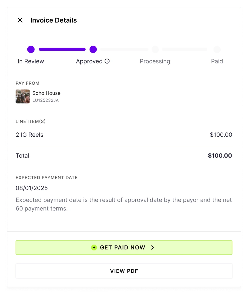 Instant pay for creators reduces friction