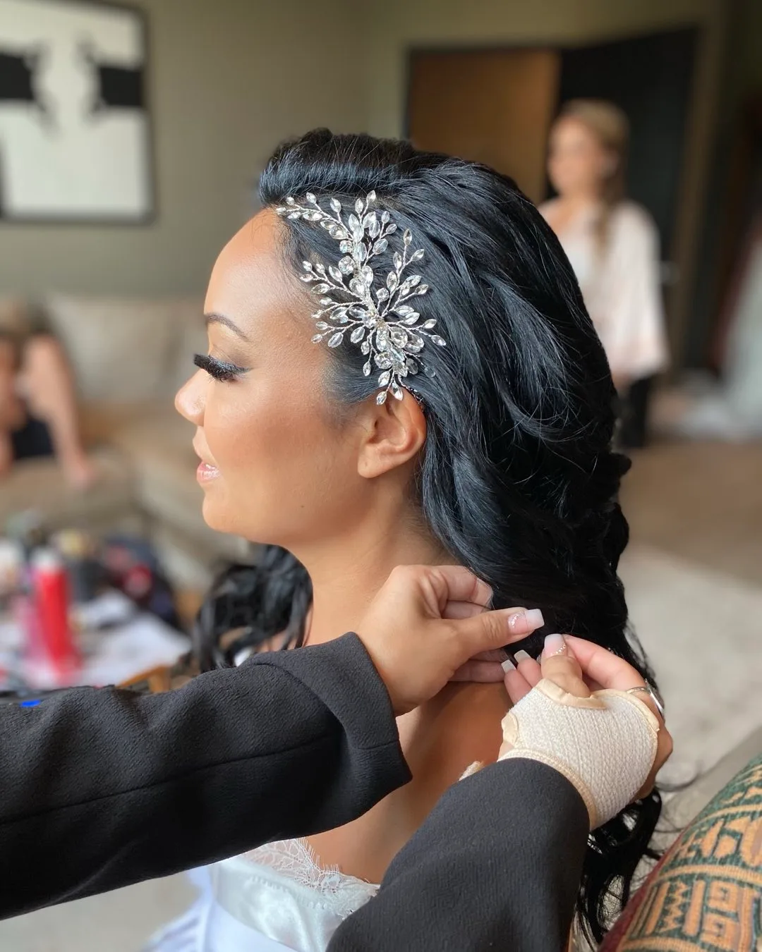 Refined bridal hair style