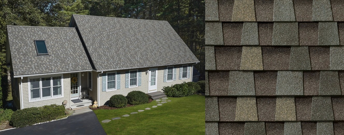 GAF Timberline HDZ Sierra Sand manufacturer roof illustration and shingle detail