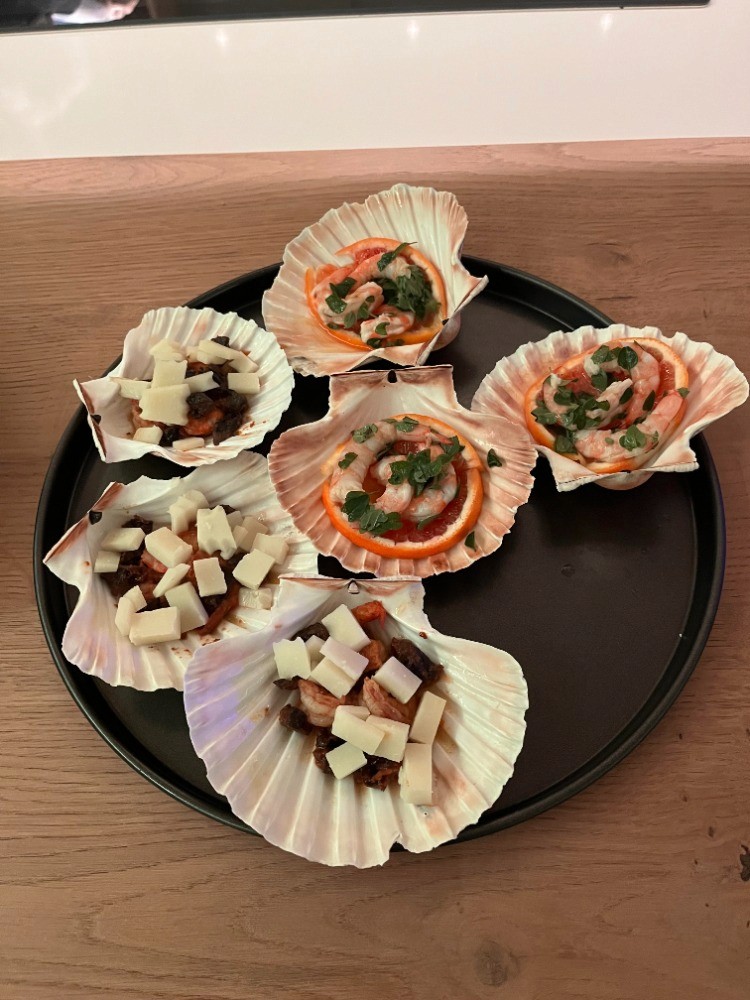 food served on a white plate