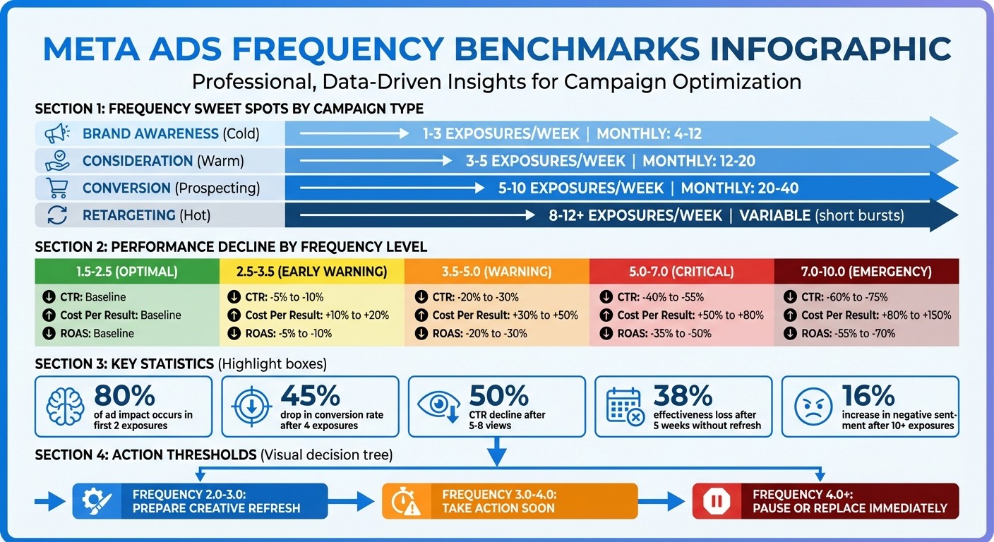 Meta Ads Frequency Benchmarks: Performance Impact by Exposure Level