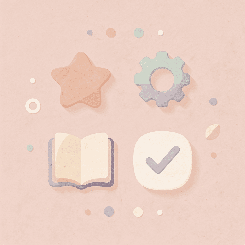  Four icons representing core Duolingo Arabic features