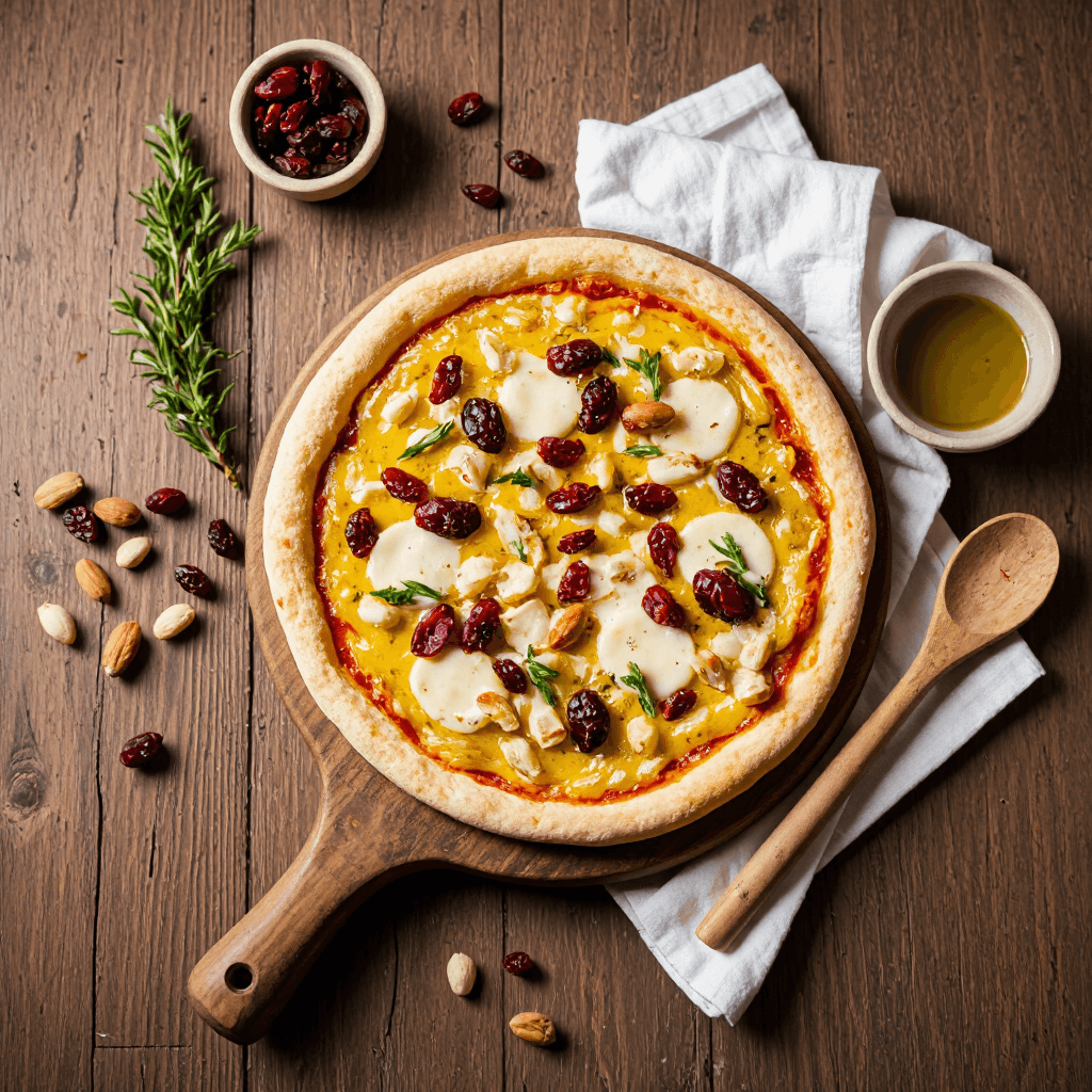 product photography of pizza on a wooden board