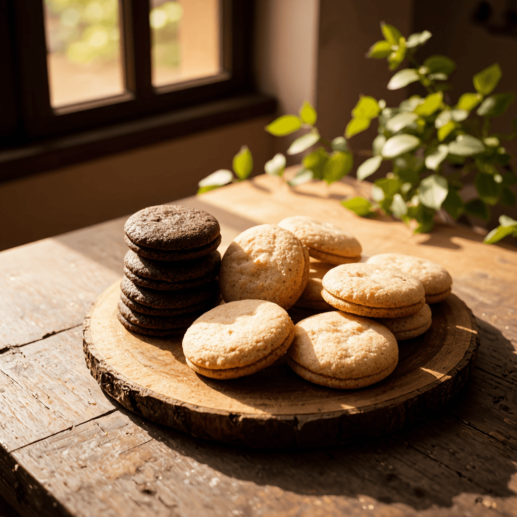 product photography of a box of assorted cookies
