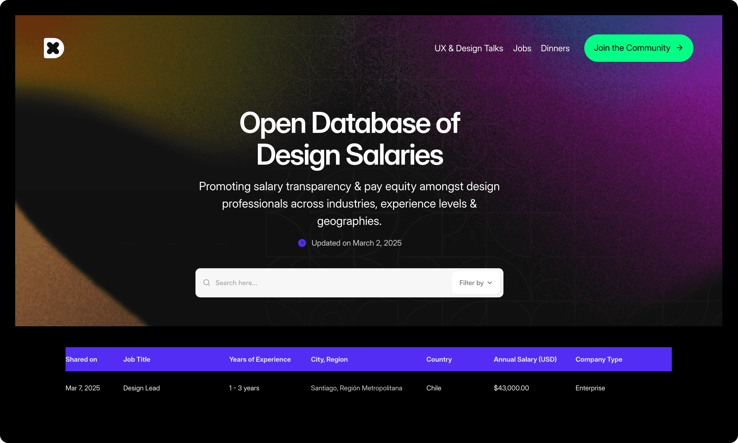 DesignX Salary Report