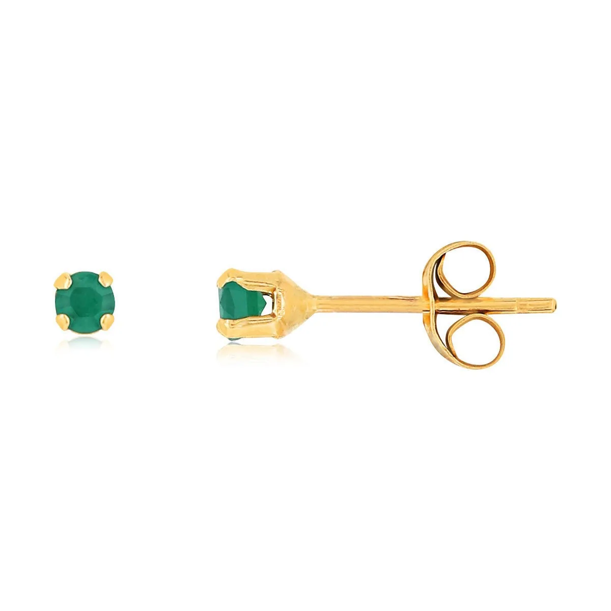 Boucles d'oreilles en or jaune 750 sertie de émeraudes
