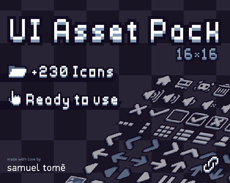 User Interface Icons Asset Pack Pixelpizza UI - By Samuel Tomé, Designer & Game Developer