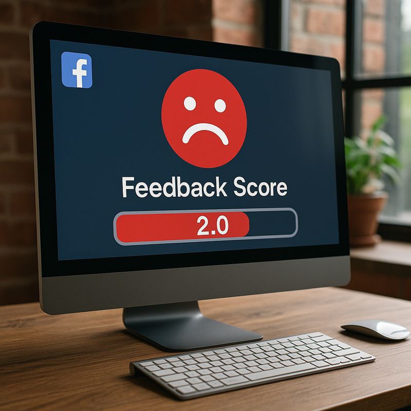 Illustration zu einem schlechten Facebook-Feedback-Score