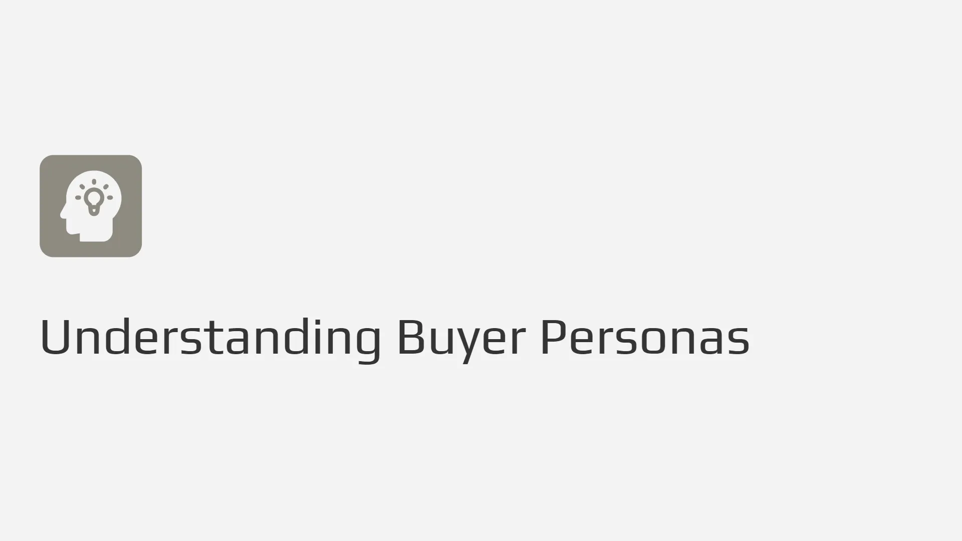 Buyer Personas
