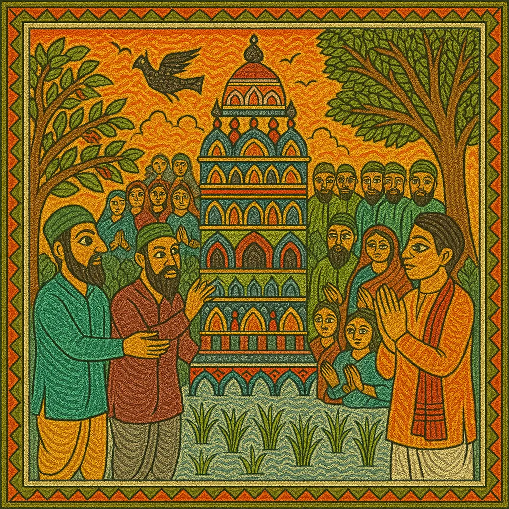 Tajiya Procession – A Madhubani Interpretation, Muharram, Khamaaj, Cultural harmony, mithila folkart