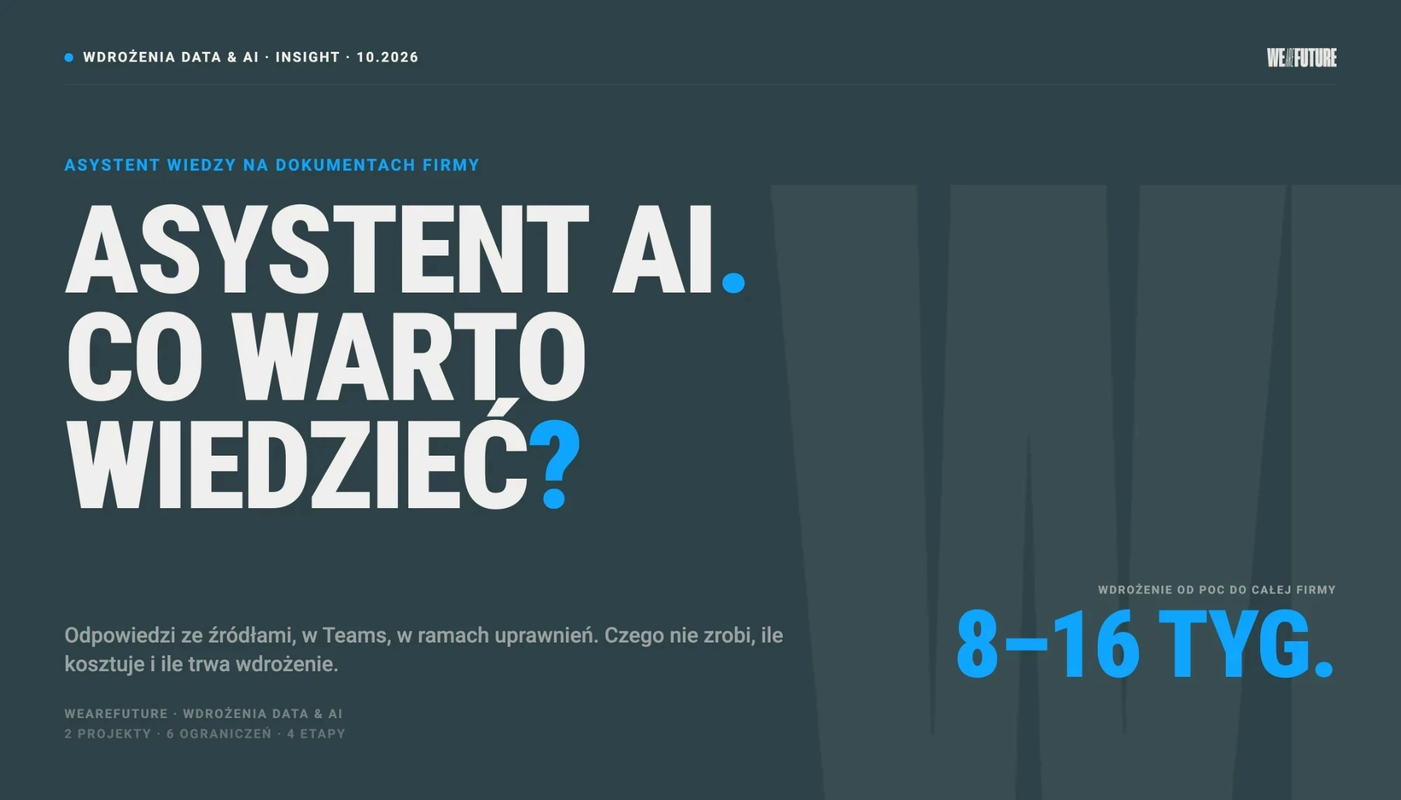 Asystent AI dla firmy: co warto wiedzieć o asystencie wiedzy na dokumentach firmy i wdrożeniu trwającym 8-16 tygodni