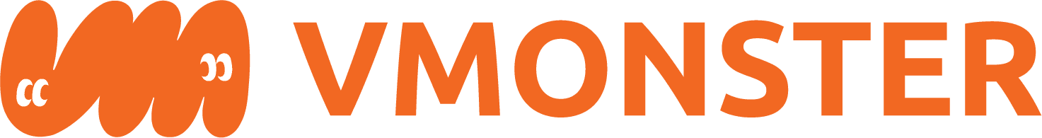 브이몬스터 공식 로고.