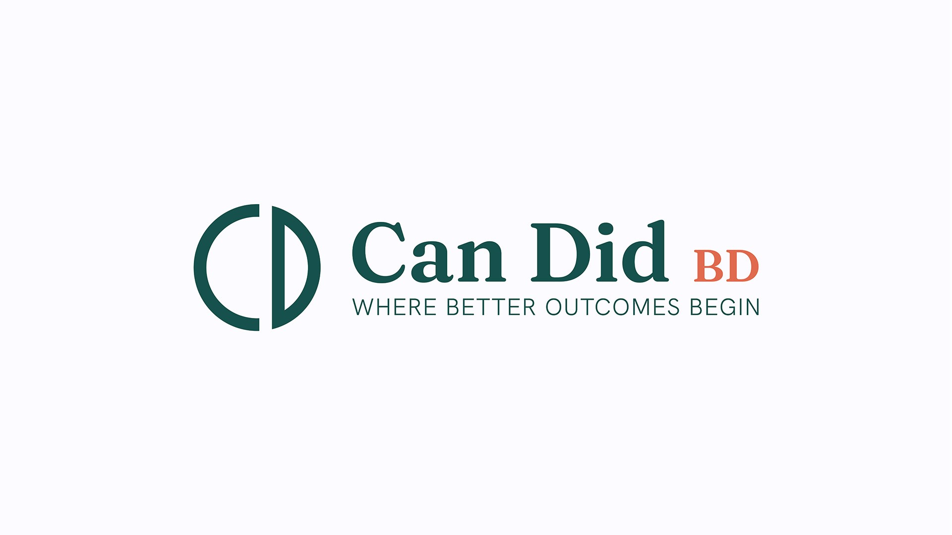 Can Did BD tagline lockup, Where better outcomes begin, by Huw Mathias.