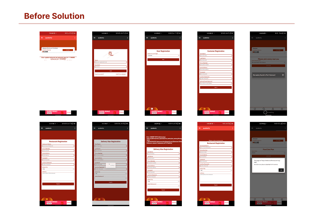Before UX