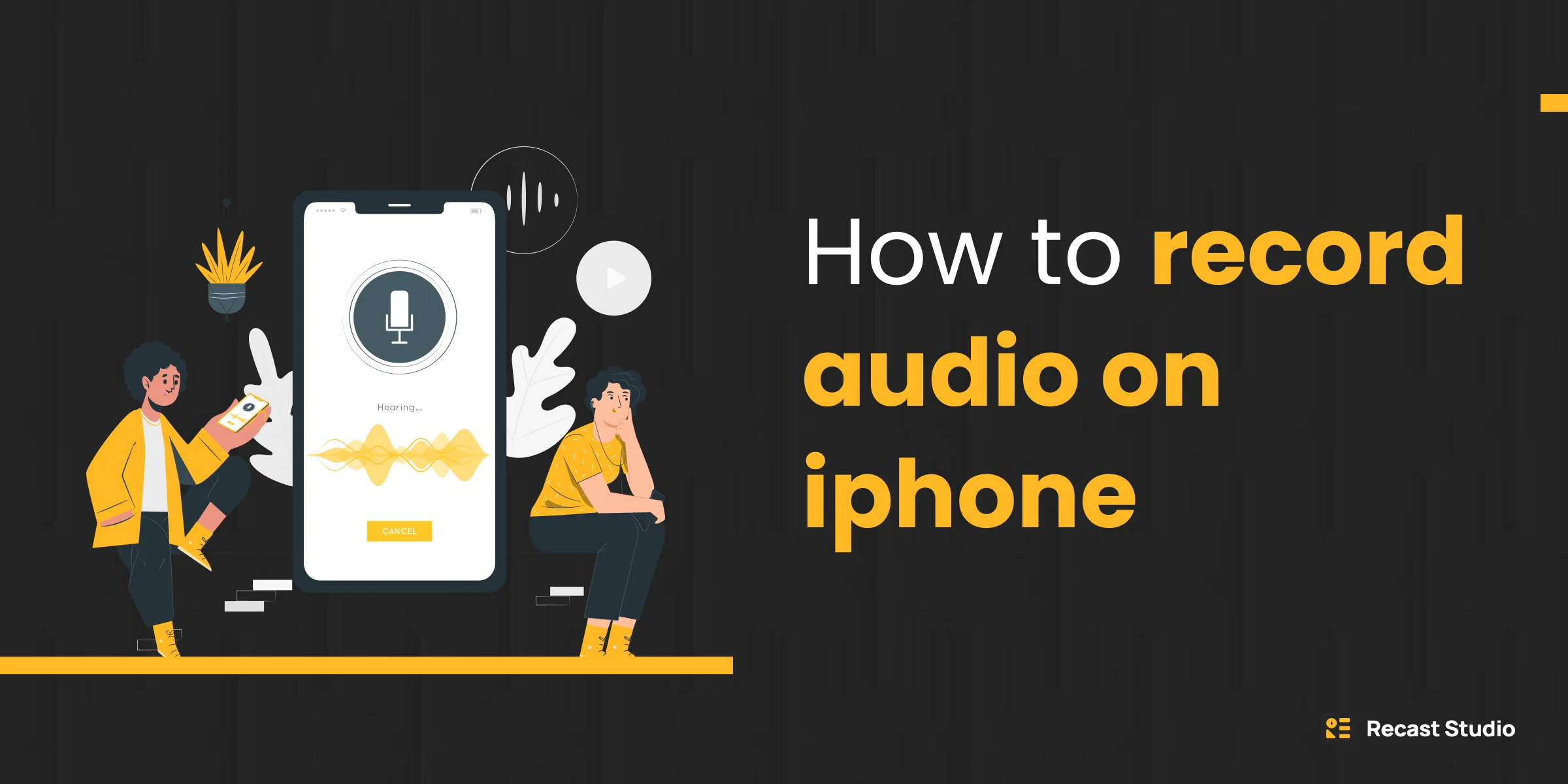 Record audio on iphone