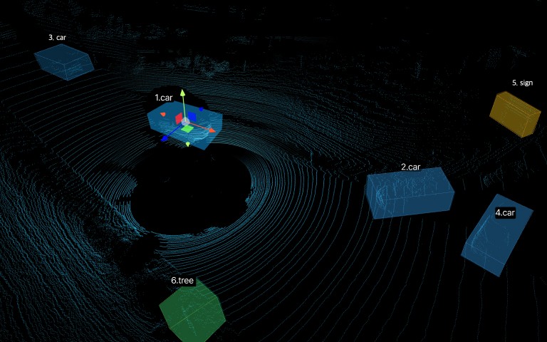 Crowdworks의 3D LiDAR 기반 데이터 라벨링 예시 이미지1