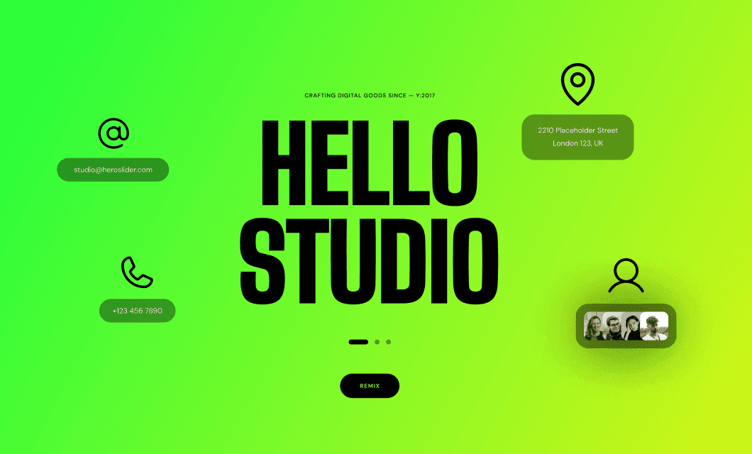 Floating Icons Framer Slider