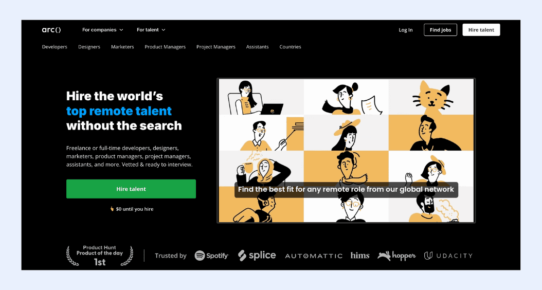 Arc's homepage
