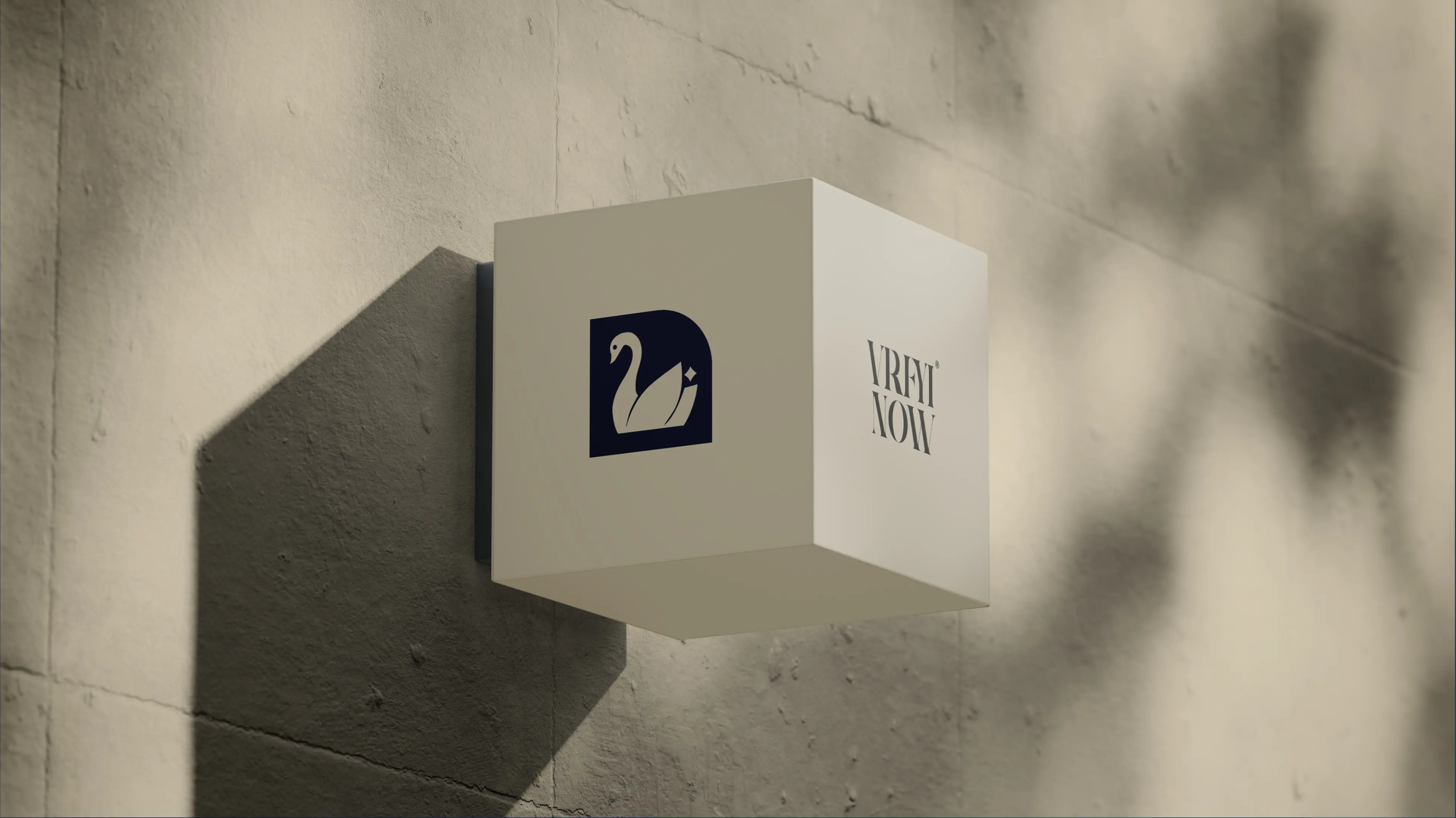 VRYFI NOW brand identity shown street signage