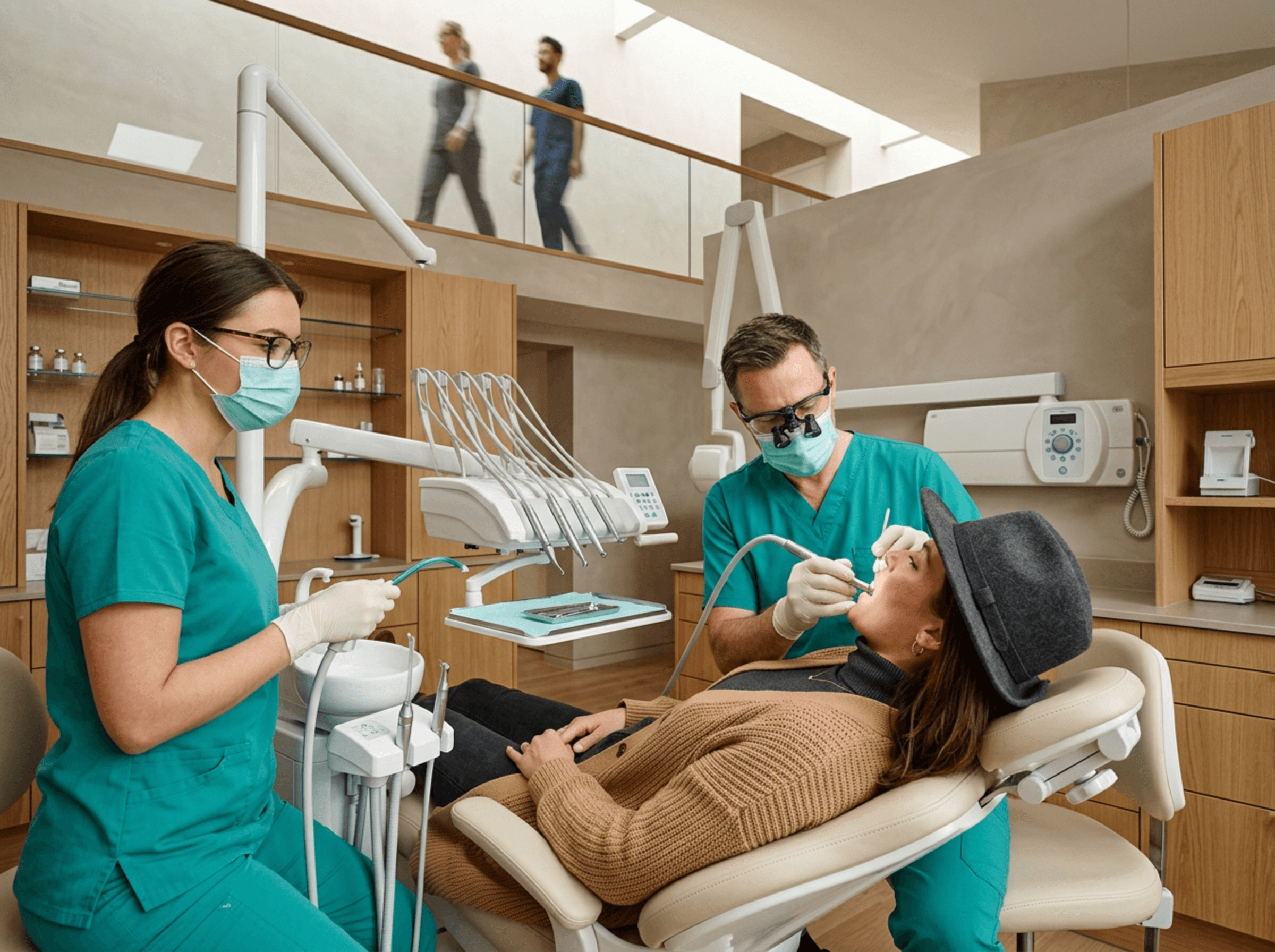 Dentist at work