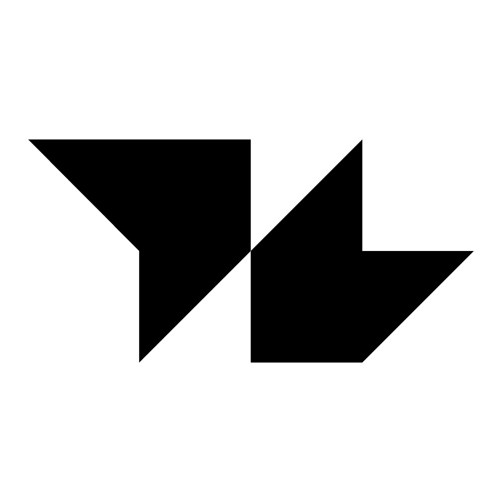 Black geometric shapes representing Joey's logo